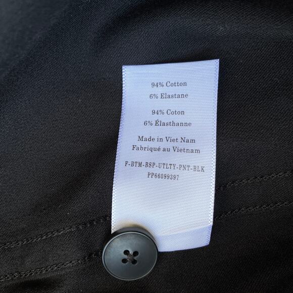 NWT Everlane Bi-Stretch Utility Pant Black Straight Leg High Rise Stretch Pant 4 - Picture 14 of 15